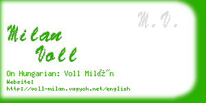 milan voll business card